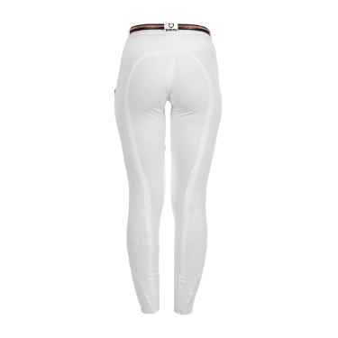 Pantaloni da donna Selene in cotone stretch Equestro Bianco