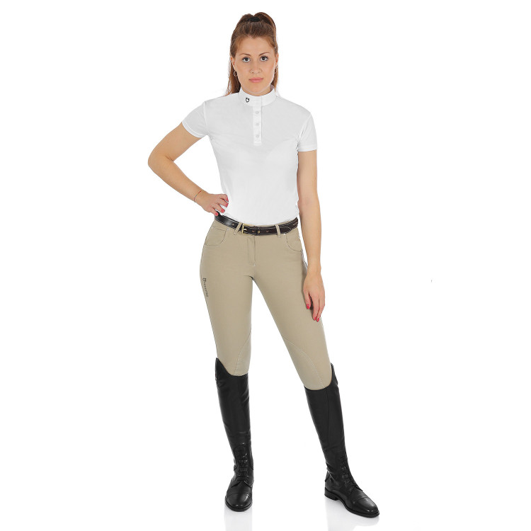 Pantaloni da donna Race in cotone stretch Equestro Pantaloni da donna Race in cotone stretch Equestro