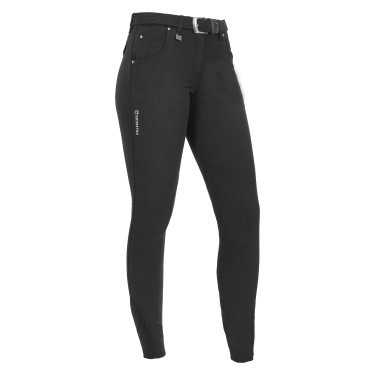 Pantaloni da donna Race in cotone stretch Equestro Nero