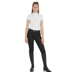 Pantaloni da donna Race in cotone stretch Equestro Nero