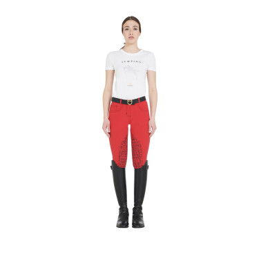 Pantaloni da donna con grip al ginocchio in tessuto tecnico Xeni Equestro Pantaloni da donna con grip al ginocchio in tessuto tecnico Xeni Equestro
