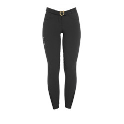 Pantaloni da donna con grip al ginocchio in tessuto tecnico Clio Equestro Pantaloni da donna con grip al ginocchio in tessuto tecnico Clio Equestro