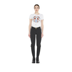 Pantaloni da donna con grip al ginocchio in tessuto tecnico Clio Equestro Pantaloni da donna con grip al ginocchio in tessuto tecnico Clio Equestro