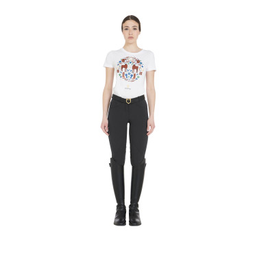 Pantaloni da donna con grip al ginocchio in tessuto tecnico Clio Equestro Pantaloni da donna con grip al ginocchio in tessuto tecnico Clio Equestro