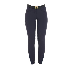 Pantaloni da donna con grip al ginocchio in tessuto tecnico Clio Equestro Pantaloni da donna con grip al ginocchio in tessuto tecnico Clio Equestro