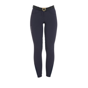 Pantaloni da donna con grip al ginocchio in tessuto tecnico Clio Equestro Pantaloni da donna con grip al ginocchio in tessuto tecnico Clio Equestro