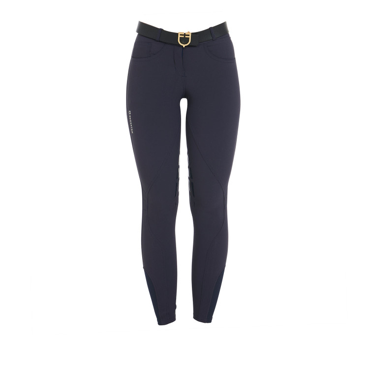 Pantaloni da donna con grip al ginocchio in tessuto tecnico Clio Equestro Pantaloni da donna con grip al ginocchio in tessuto tecnico Clio Equestro