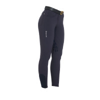 Pantaloni da donna con grip al ginocchio in tessuto tecnico Clio Equestro Bianco