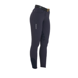 Pantaloni da donna con grip al ginocchio in tessuto tecnico Clio Equestro Pantaloni da donna con grip al ginocchio in tessuto tecnico Clio Equestro
