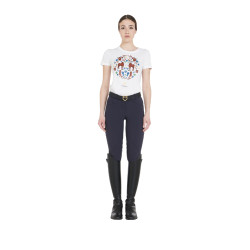 Pantaloni da donna con grip al ginocchio in tessuto tecnico Clio Equestro Pantaloni da donna con grip al ginocchio in tessuto tecnico Clio Equestro