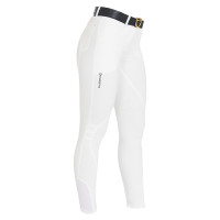 Pantaloni da donna con grip al ginocchio in tessuto tecnico Clio Equestro Bianco