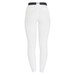Pantaloni da donna con grip al ginocchio in tessuto tecnico Clio Equestro Bianco