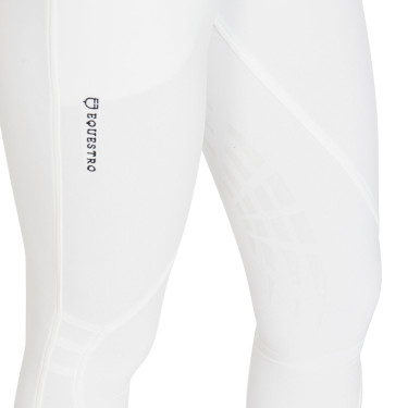 Pantaloni da donna con grip al ginocchio in tessuto tecnico Clio Equestro Bianco