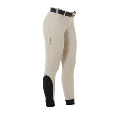 Pantaloni da donna con grip integrale Aria in tessuto tecnico Equestro Tan Oxford Rosa