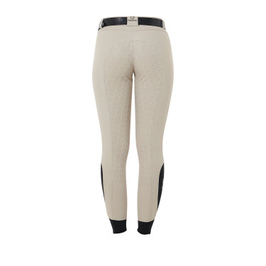 Pantaloni da donna con grip integrale Aria in tessuto tecnico Equestro Tan Oxford Rosa