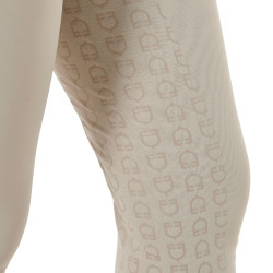 Pantaloni da donna con grip integrale Aria in tessuto tecnico Equestro Tan Oxford Rosa