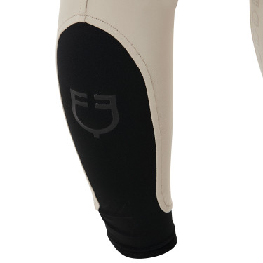 Pantaloni da donna con grip integrale Aria in tessuto tecnico Equestro Tan Oxford Rosa
