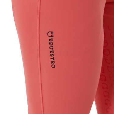 Pantaloni da donna con grip integrale Aria in tessuto tecnico Equestro Rosso papavero