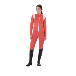 Pantaloni da donna con grip integrale Aria in tessuto tecnico Equestro Rosso papavero