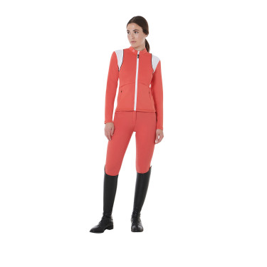 Pantaloni da donna con grip integrale Aria in tessuto tecnico Equestro Rosso papavero