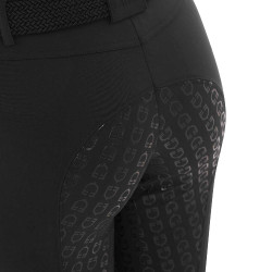 Pantaloni da donna con grip integrale Aria in tessuto tecnico Equestro Nero