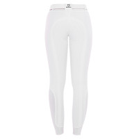 Pantaloni da donna con grip integrale Aria in tessuto tecnico Equestro Tan Oxford Rosa