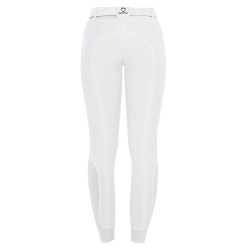 Pantaloni da donna con grip integrale Aria in tessuto tecnico Equestro Bianco
