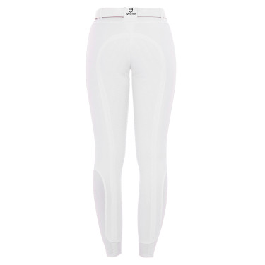 Pantaloni da donna con grip integrale Aria in tessuto tecnico Equestro Bianco