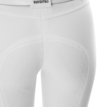 Pantaloni da donna con grip integrale Aria in tessuto tecnico Equestro Bianco