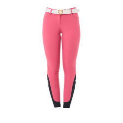 Pantaloni da donna con grip integrale Aria in tessuto tecnico Equestro Caprifoglio Rosa