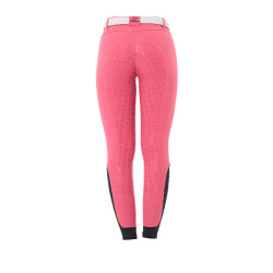 Pantaloni da donna con grip integrale Aria in tessuto tecnico Equestro Caprifoglio Rosa