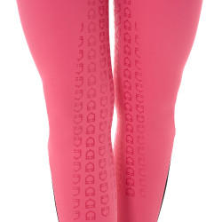 Pantaloni da donna con grip integrale Aria in tessuto tecnico Equestro Caprifoglio Rosa