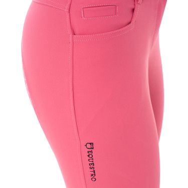 Pantaloni da donna con grip integrale Aria in tessuto tecnico Equestro Caprifoglio Rosa