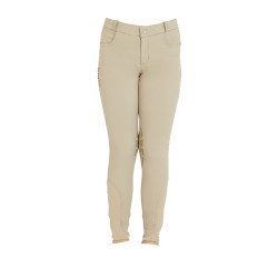 Pantaloni da bambino in tessuto tecnico Equestro Incenso Beige