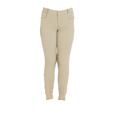 Pantaloni da bambino in tessuto tecnico Equestro Incenso Beige
