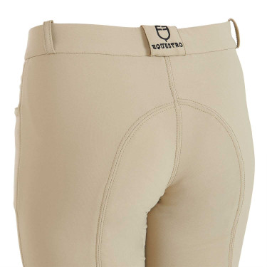Pantaloni da bambino in tessuto tecnico Equestro Incenso Beige