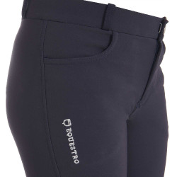 Pantaloni da bambino in tessuto tecnico Equestro Marina Blu marino