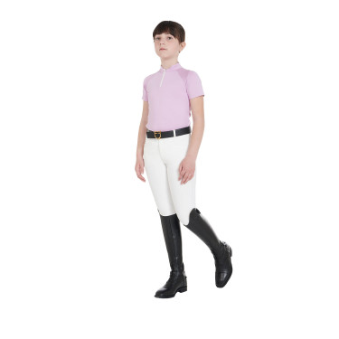 Pantaloni da bambino in tessuto tecnico Equestro Bianco
