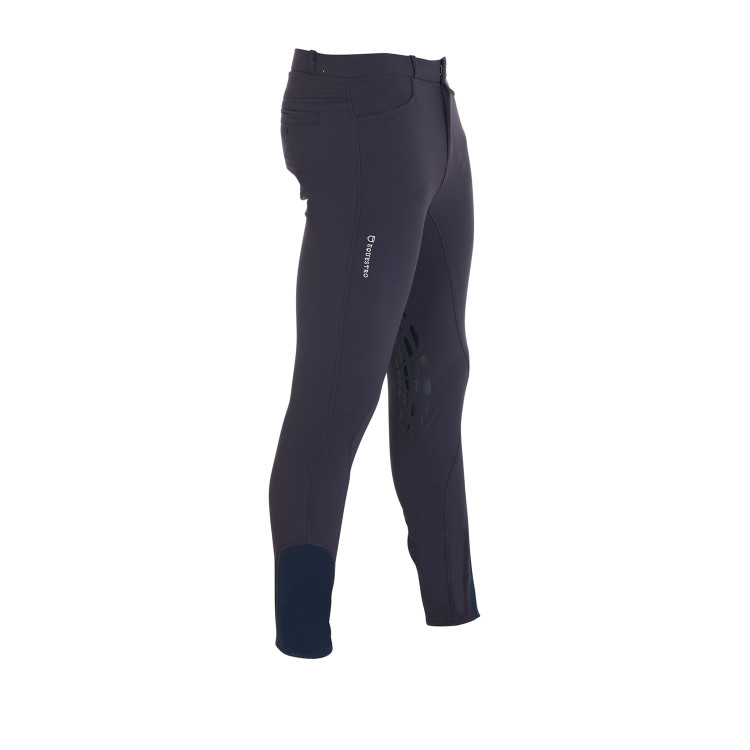 Pantaloni con grip al ginocchio da uomo in tessuto tecnico Equestro Pantaloni con grip al ginocchio da uomo in tessuto tecnico Equestro