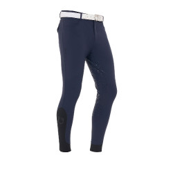 Pantaloni da uomo con grip completo in tessuto tecnico Equestro Blazer marine Blu marino