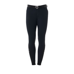 Pantaloni da uomo con grip completo in tessuto tecnico Equestro Nero