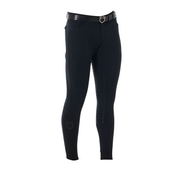 Pantaloni da uomo con grip completo in tessuto tecnico Equestro Nero