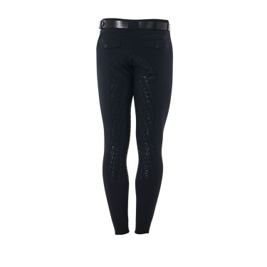 Pantaloni da uomo con grip completo in tessuto tecnico Equestro Nero