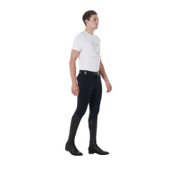 Pantaloni da uomo con grip completo in tessuto tecnico Equestro Nero