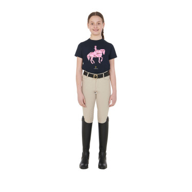 Pantaloni aderenti bambino Amani Equestro Schiuma di marea Beige Pantaloni aderenti bambino Amani Equestro Schiuma di marea Beige
