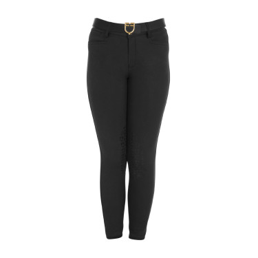 Pantaloni aderenti bambino Amani Equestro Nero