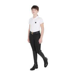 Pantaloni aderenti bambino Amani Equestro Nero