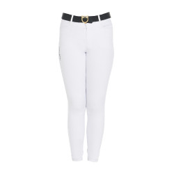 Pantaloni aderenti bambino Amani Equestro Bianco