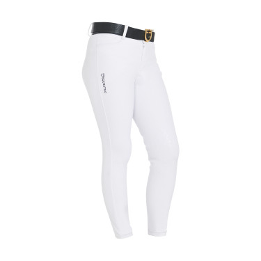 Pantaloni aderenti bambino Amani Equestro Bianco