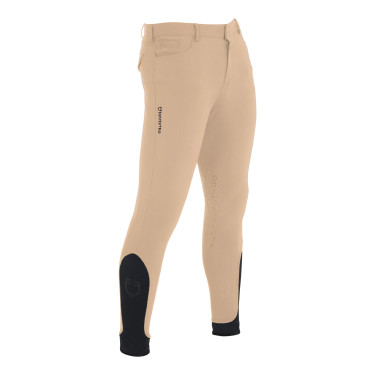 Pantaloni aderenti con grip da uomo con logo Caspar Equestro Incenso Beige Pantaloni aderenti con grip da uomo con logo Caspar Equestro Incenso Beige